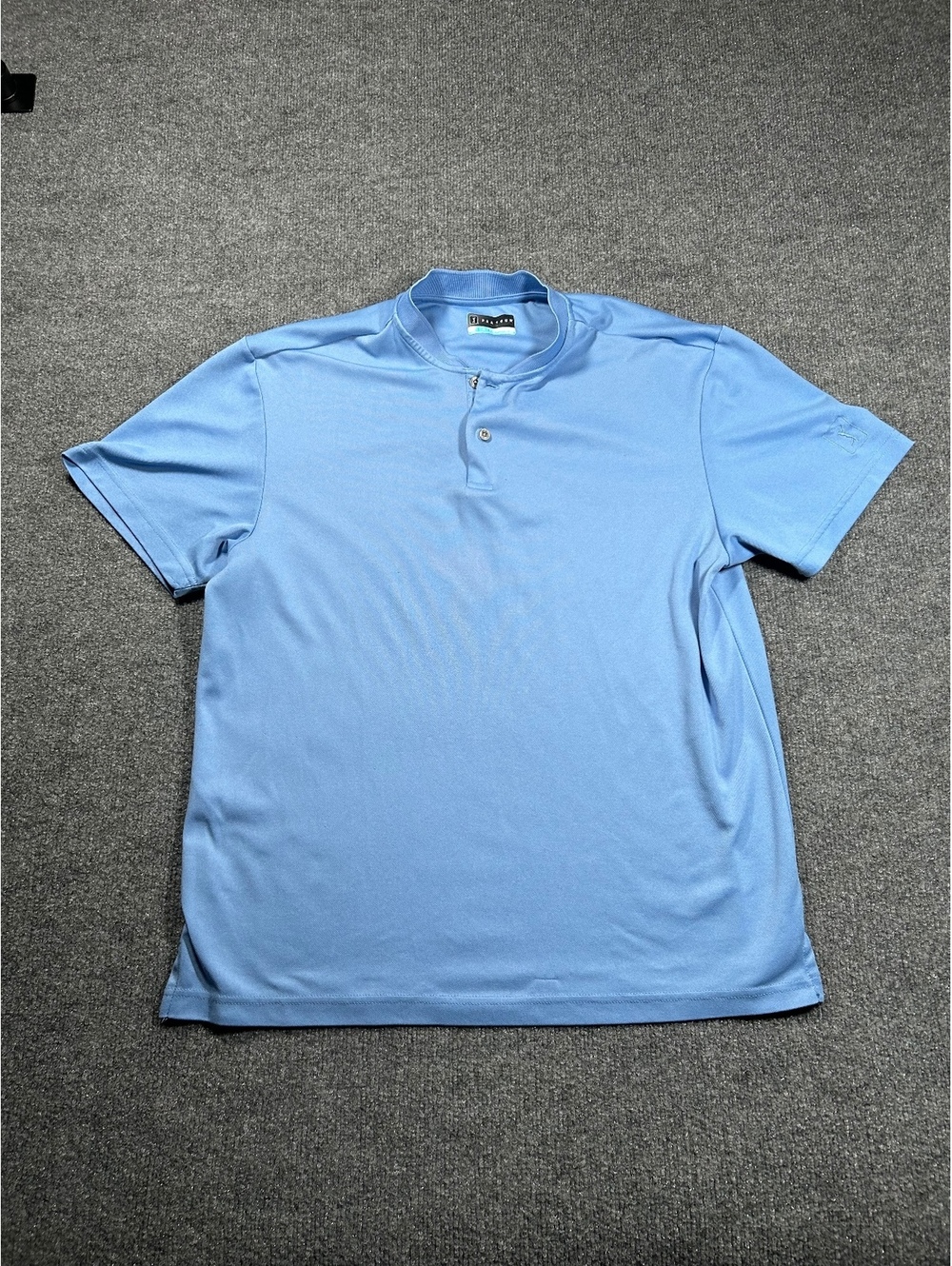 PGA Tour Light Blue Short Sleeve Golf Polo Shirt Size Large